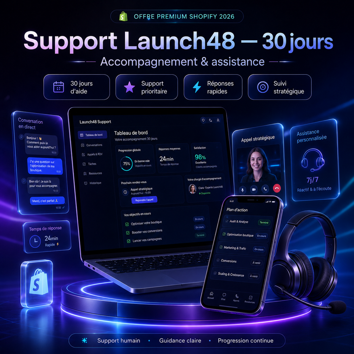 Support Launch48 — 30 jours